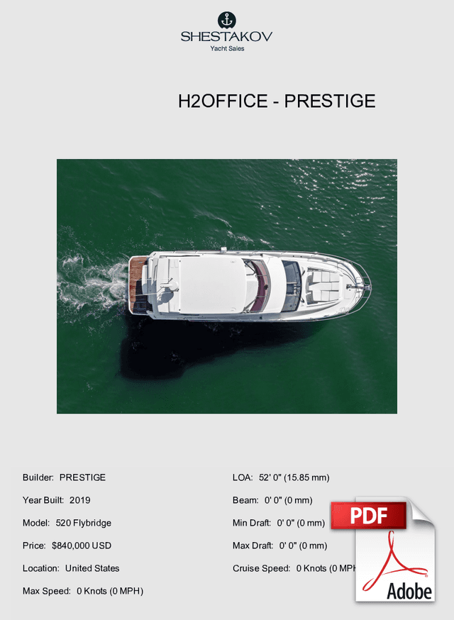 H2OFFICE - 520 Flybridge - 2019