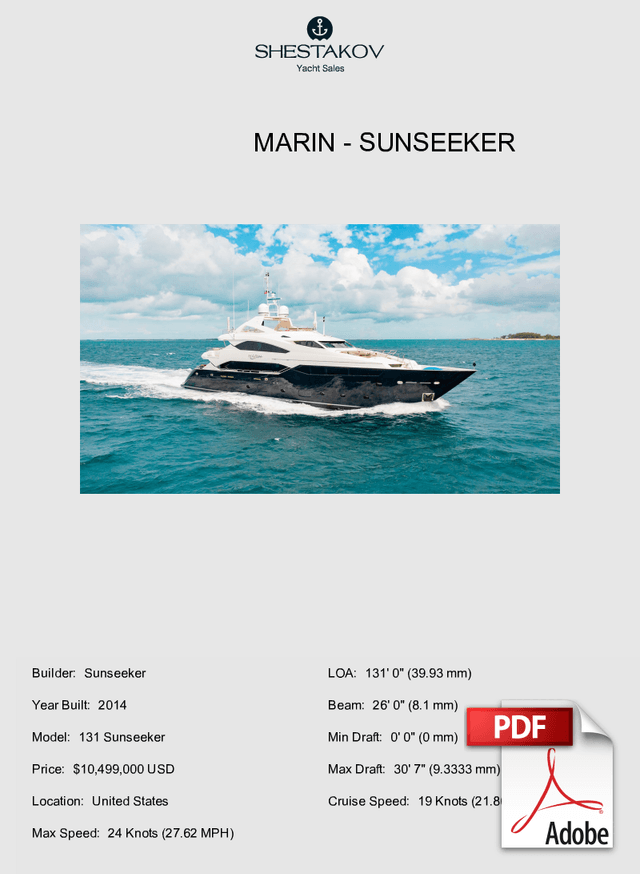 MARIN - 131 Sunseeker - 2014