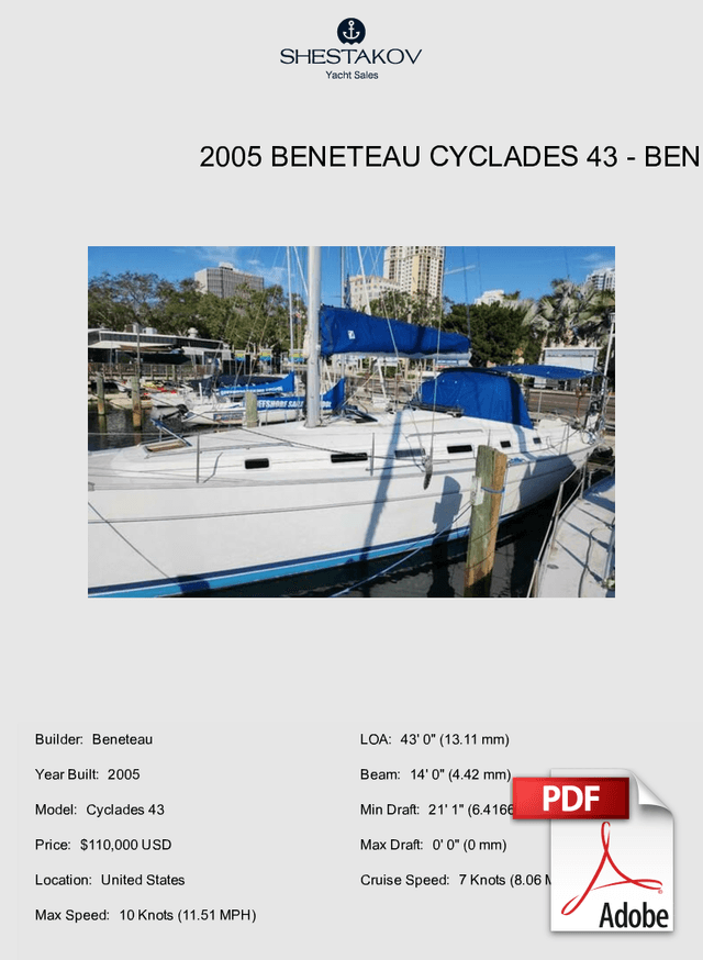 2005 Beneteau Cyclades 43 - Cyclades 43 - 2005