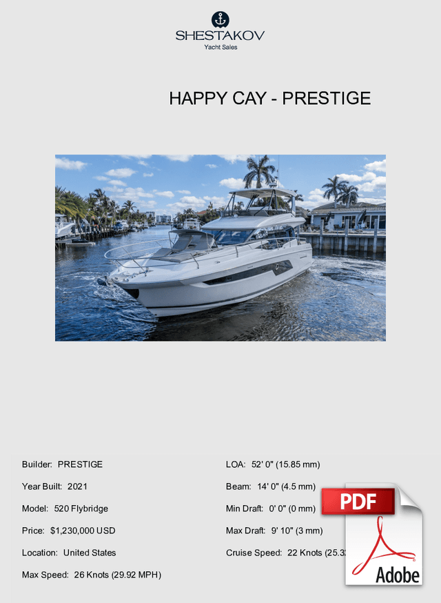 Happy Cay - 520 Flybridge - 2021