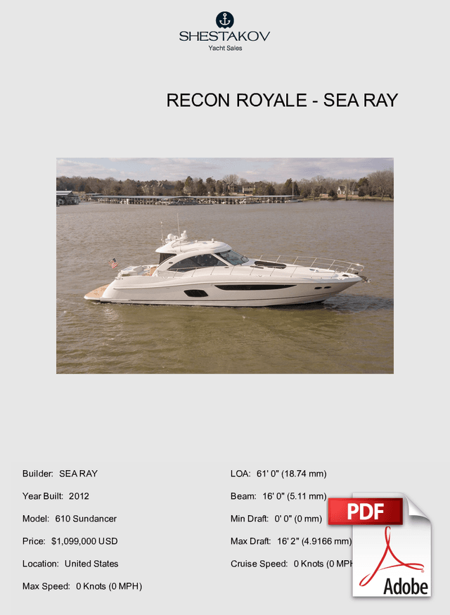 RECON ROYALE - 610 Sundancer - 2012