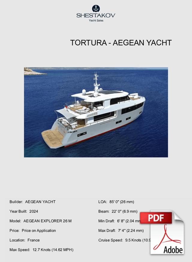 TORTURA - AEGEAN EXPLORER 26 M - 2024