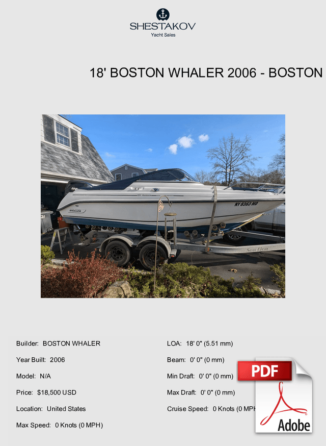 18' BOSTON WHALER 2006 - N/A - 2006