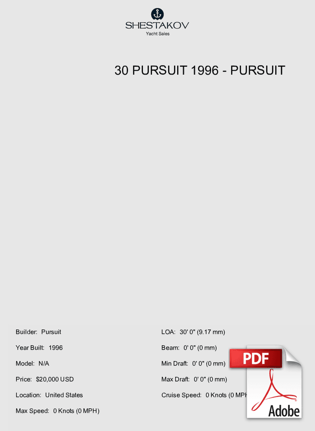 30 PURSUIT 1996 - N/A - 1996