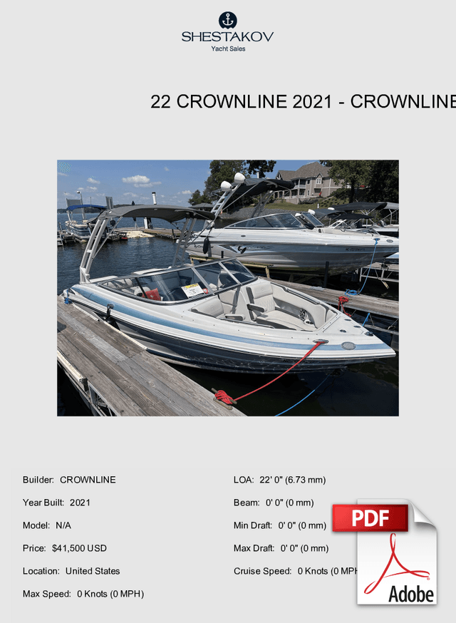 22 CROWNLINE 2021 - N/A - 2021