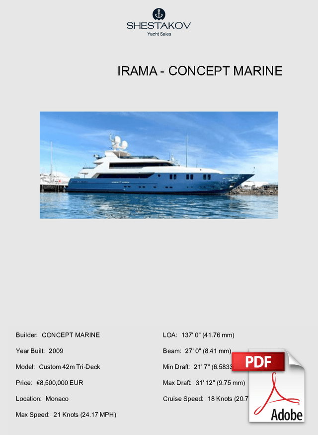 IRAMA - Custom 42m Tri-Deck - 2009