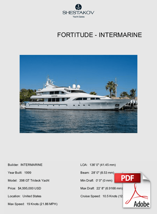 FORTITUDE - 398 GT Trideck Yacht - 1999