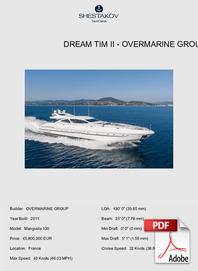 DREAM TIM II - Mangusta 130 - 2011