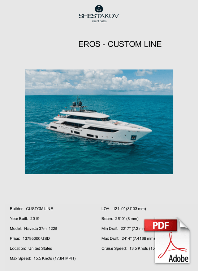 EROS - Navetta 37m  122ft - 2019