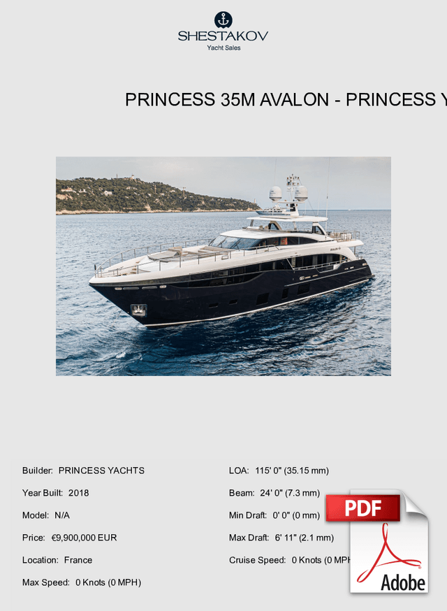 Princess 35M Avalon - N/A - 2018