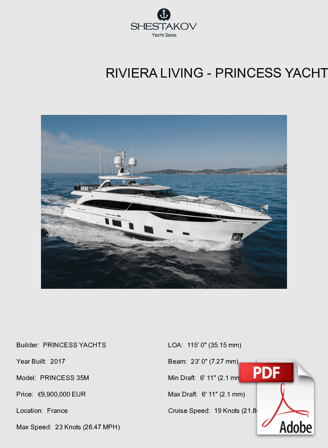 RIVIERA LIVING - PRINCESS 35M - 2017