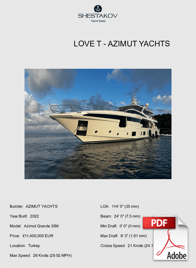 LOVE T - Azimut Grande 35M - 2022