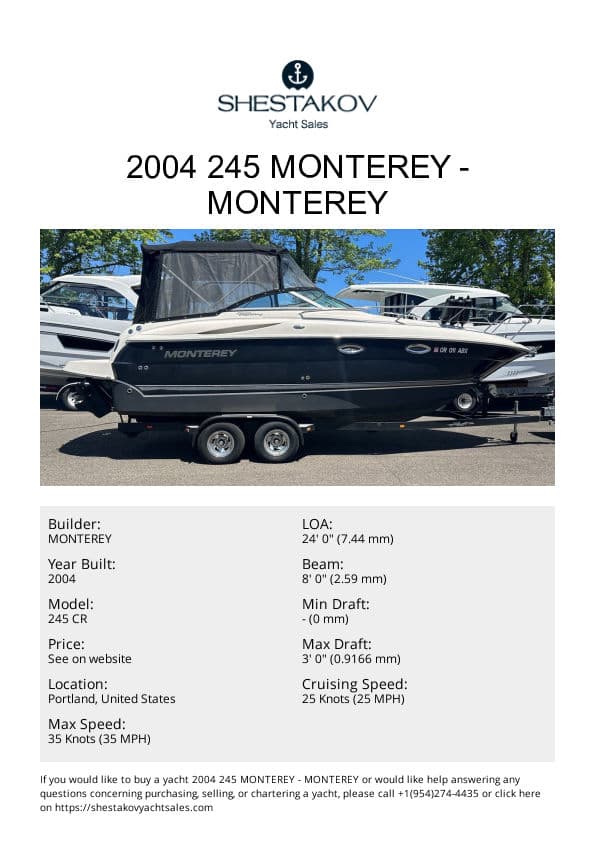 2004 245 Monterey - 245 CR - 2004
