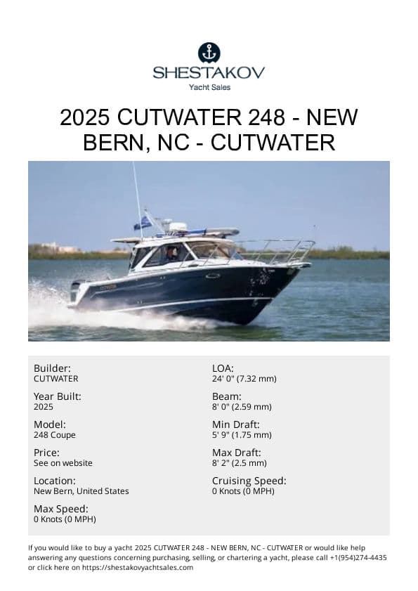 2025 Cutwater 248 - New Bern, NC - 248 Coupe - 2025