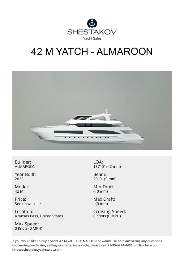 42 M Yatch - 42 M - 2023