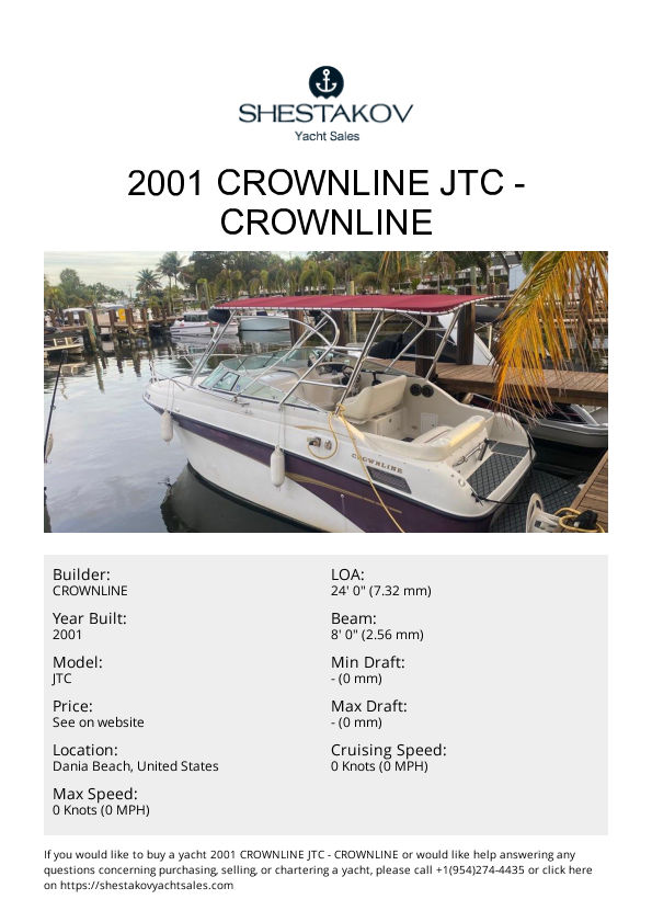 2001 Crownline JTC - JTC - 2001
