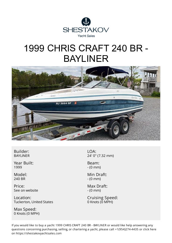 1999 Chris Craft 240 BR - 240 BR - 1999