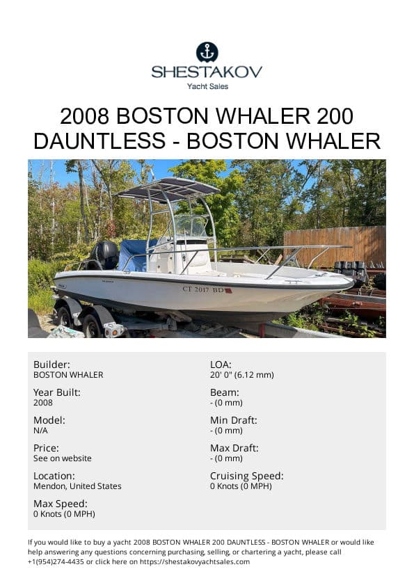 2008 BOSTON WHALER 200 DAUNTLESS - undefined - 2008