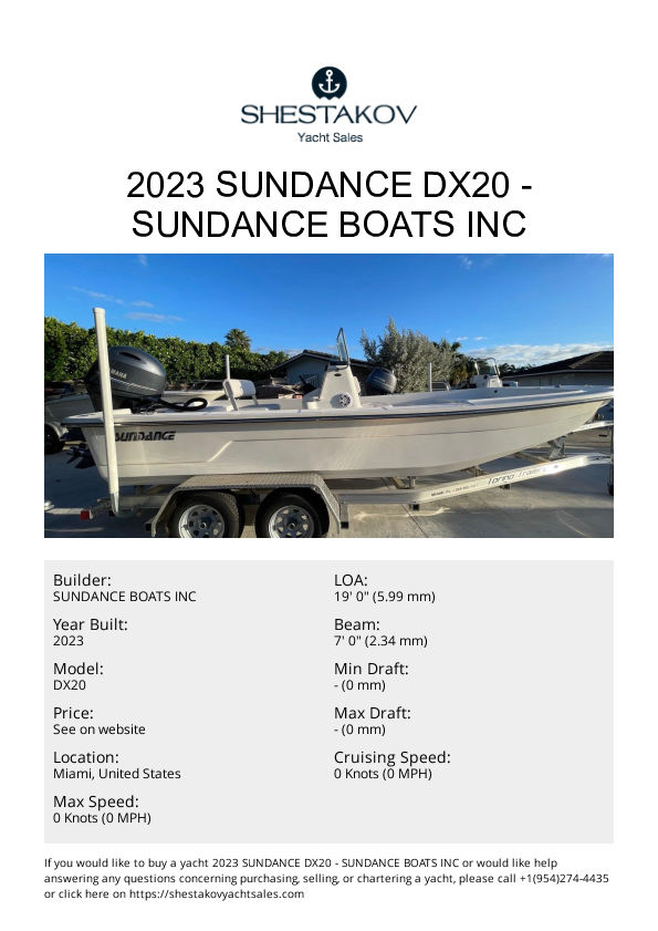 2023 Sundance DX20 - DX20 - 2023