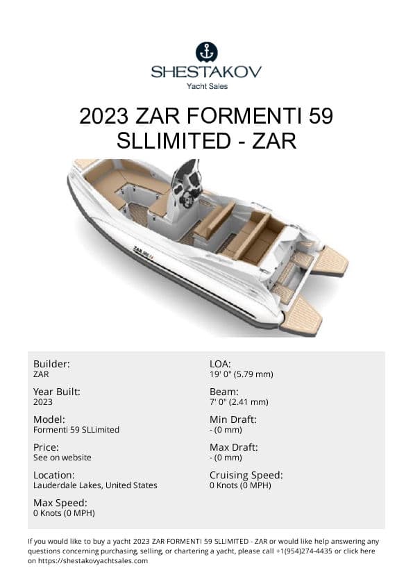 2023 Zar Formenti 59 SLLimited - Formenti 59 SLLimited - 2023