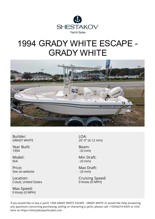 1994 GRADY WHITE ESCAPE - undefined - 1994