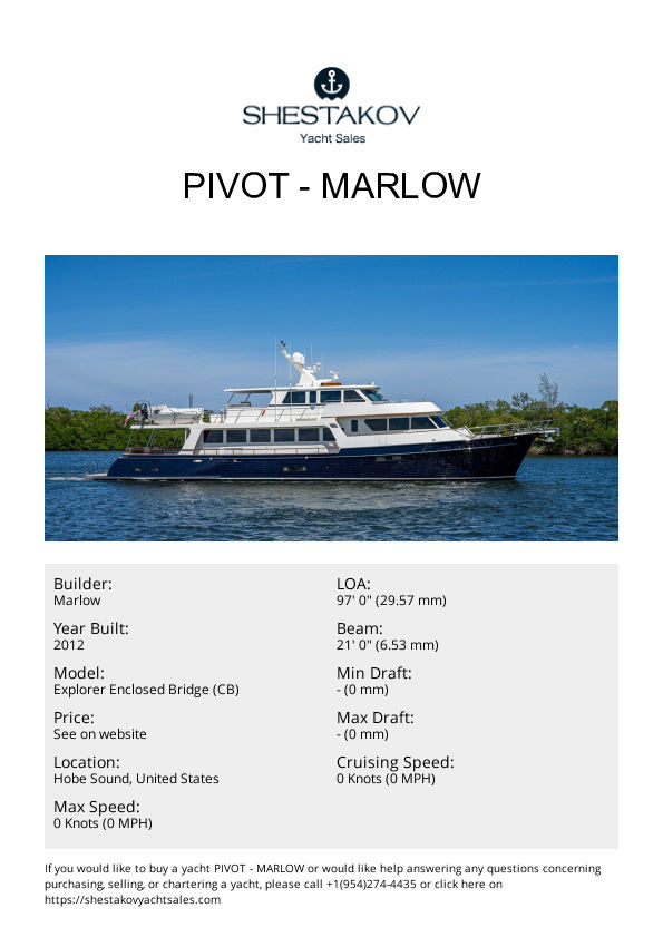 PIVOT - Explorer Enclosed Bridge (CB) - 2013