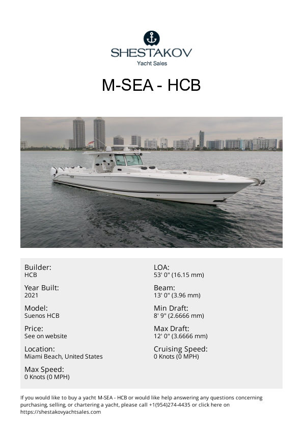 M-SEA - Suenos HCB - 2021