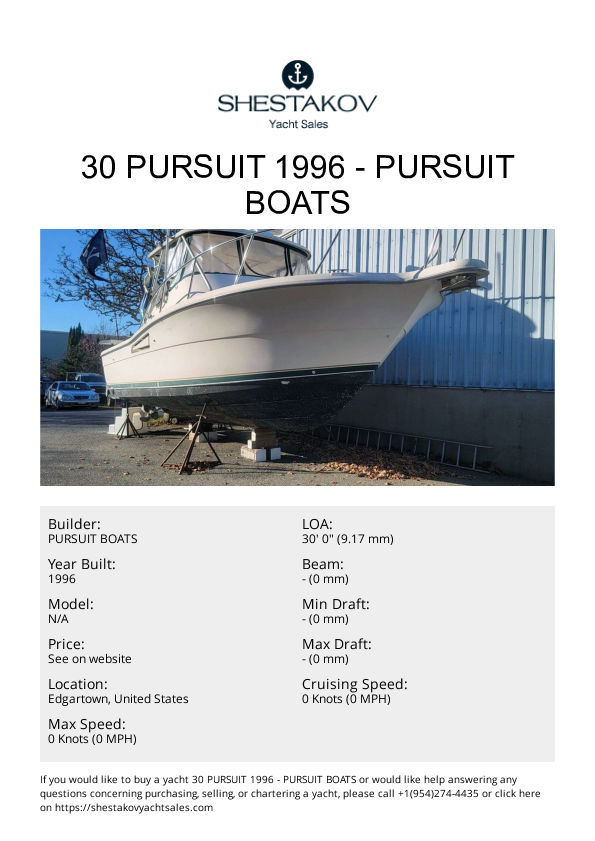 30 PURSUIT 1996 - undefined - 1996