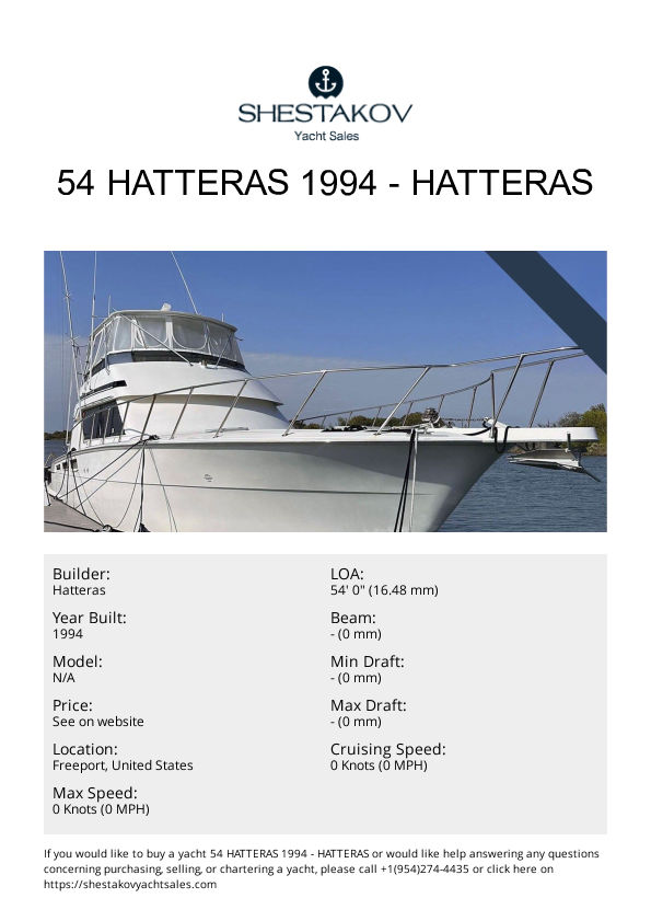 54 HATTERAS 1994 - undefined - 1994