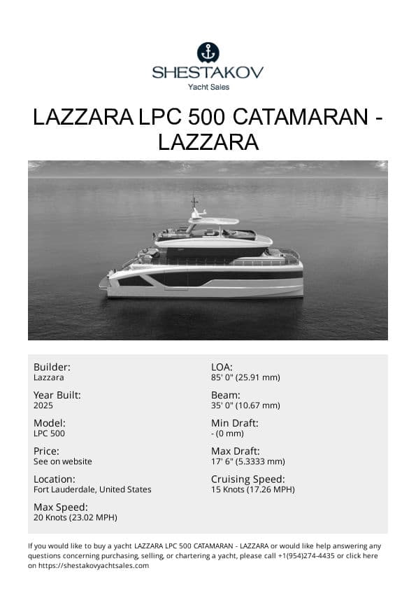 Lazzara LPC 500 CATAMARAN - LPC 500 - 2026