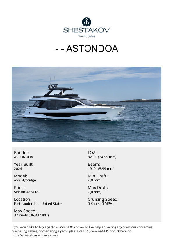 ASTO82AS8724 - AS8 Flybridge - 2024
