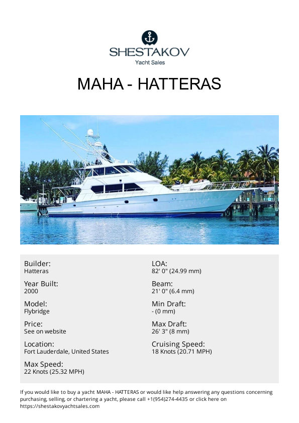 MAHA - Flybridge - 2000