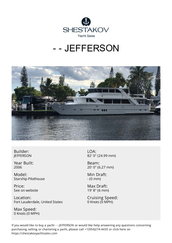 JEF82110L506 - Starship Pilothouse - 2006