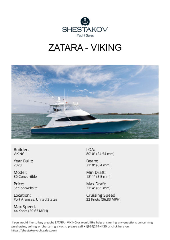 Zatara - 80 Convertible - 2023