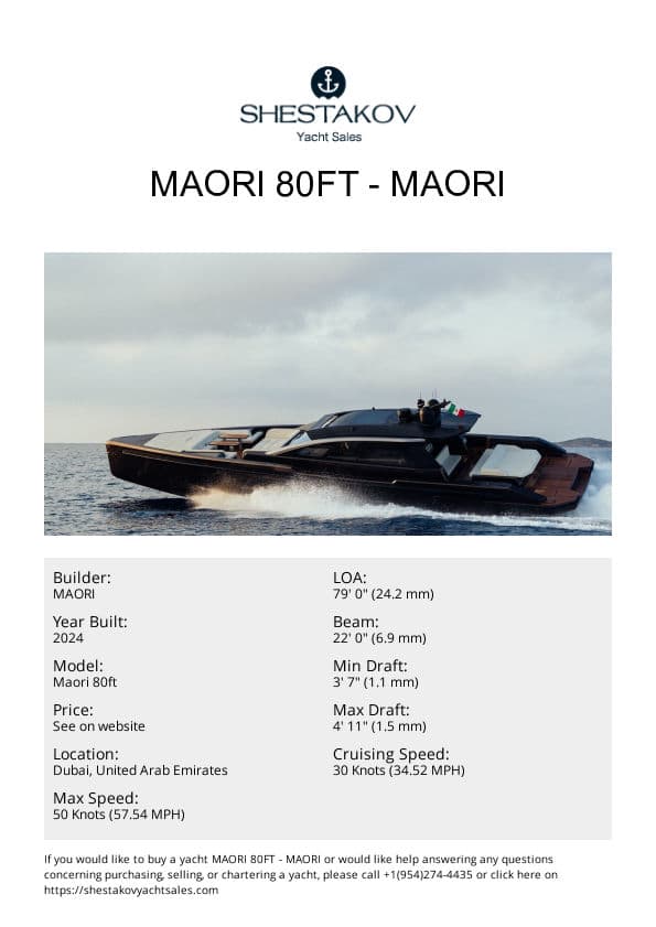 Maori 80ft - Maori 80ft - 2025