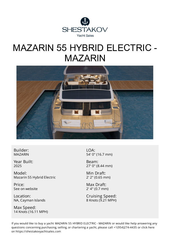 MAZARIN 55 Hybrid Electric - Mazarin 55 Hybrid Electric - 2025