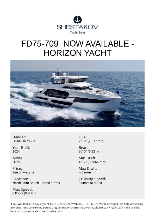 FD75-709  NOW AVAILABLE - FD75 - 2024