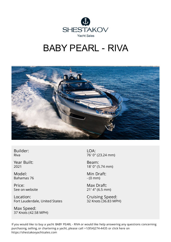 Baby Pearl - Bahamas 76 - 2021