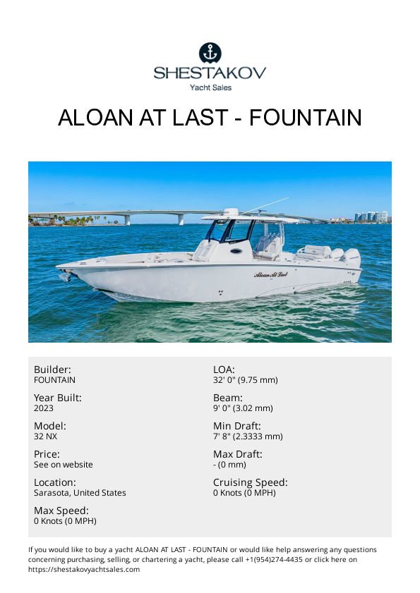 Aloan At Last - 32 NX - 2023