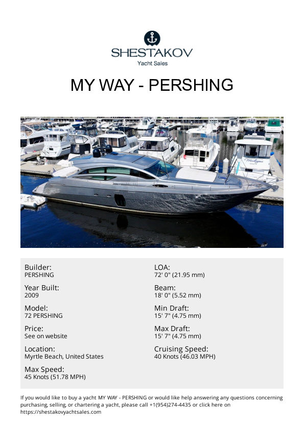 My Way - 72 PERSHING - 2009