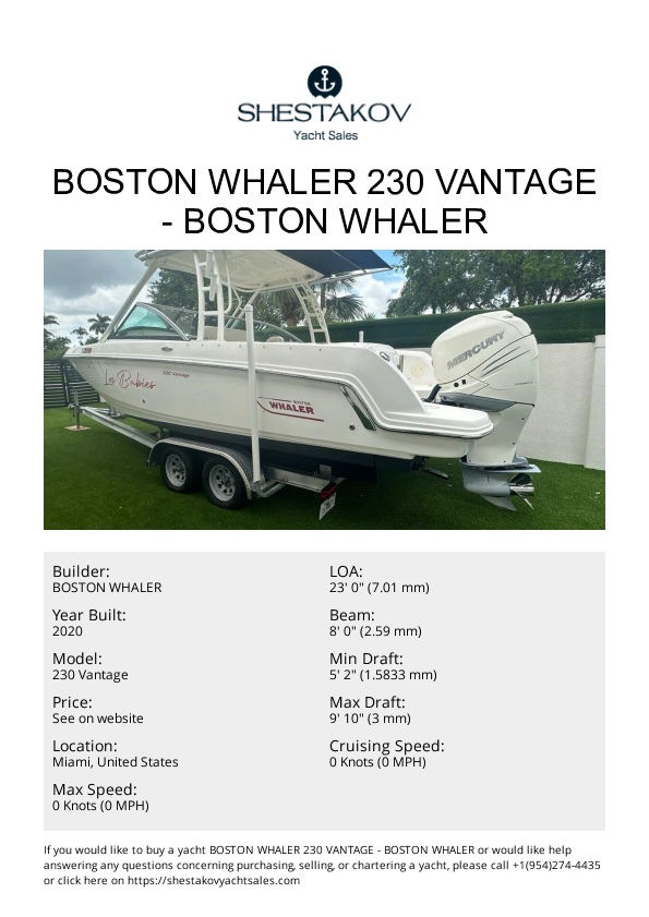 Boston Whaler 230 Vantage - 230 Vantage - 2020