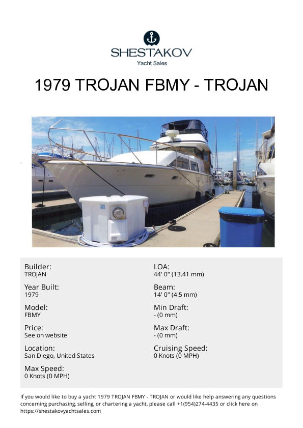 1979 Trojan FBMY - FBMY - 1979