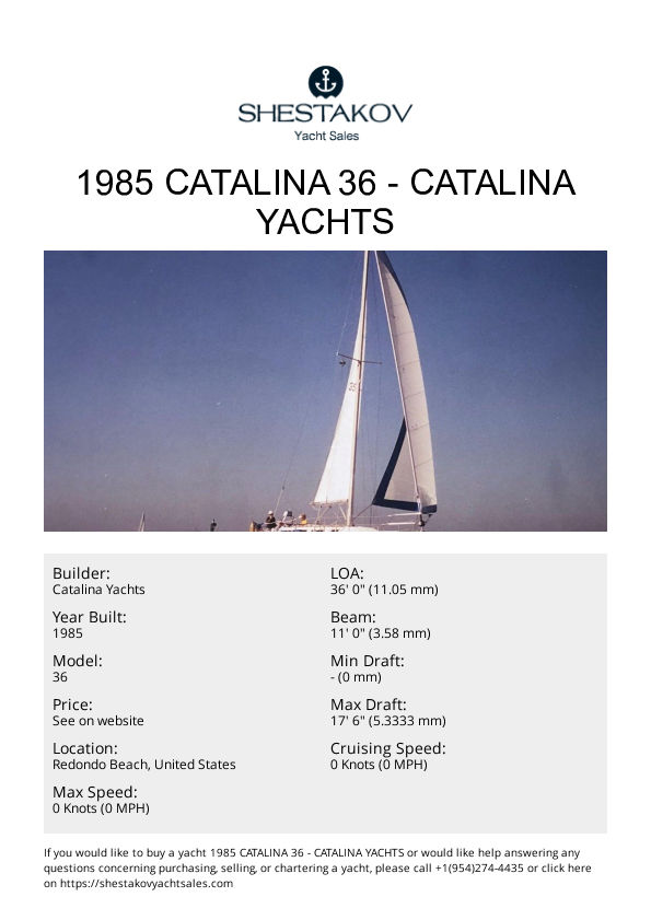 Catalina 36 - 36 - 1985