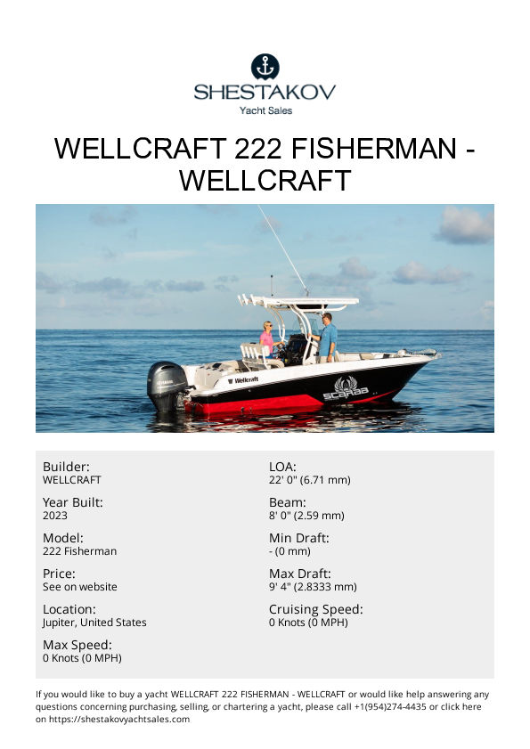 Wellcraft 222 Fisherman - 222 Fisherman - 2023