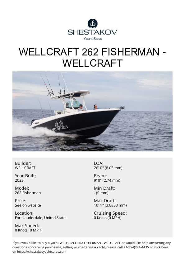 Wellcraft 262F - 262F - 2023