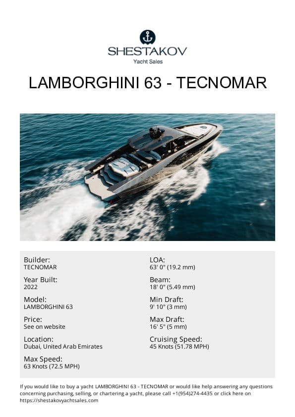 LAMBORGHINI 63 - LAMBORGHINI 63 - 2022