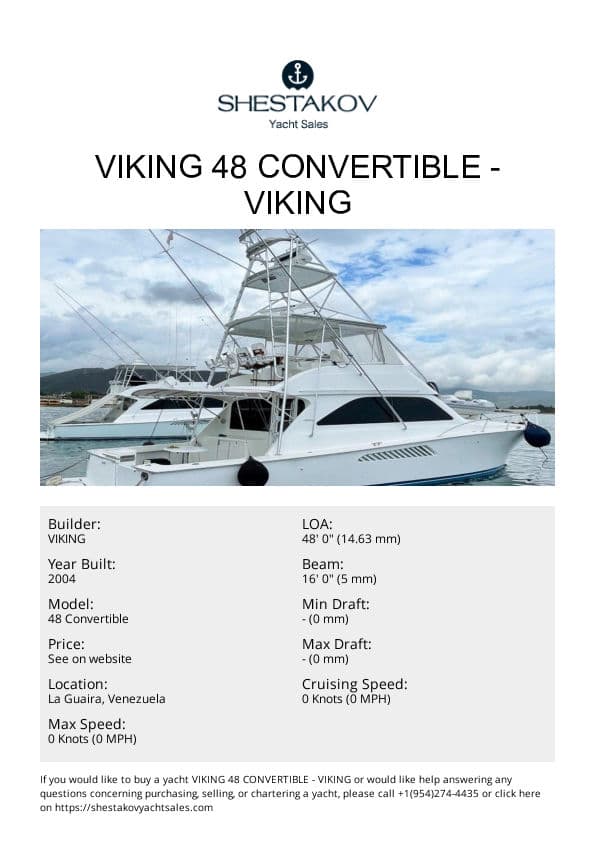 Viking 48 Convertible - 48 Convertible - 2004