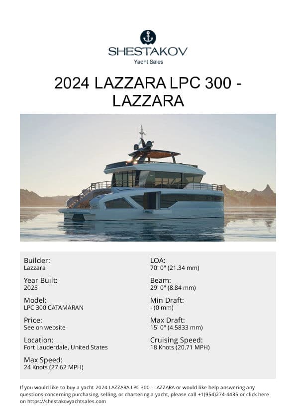 2024 Lazzara LPC 300 - LPC 300 CATAMARAN - 2026