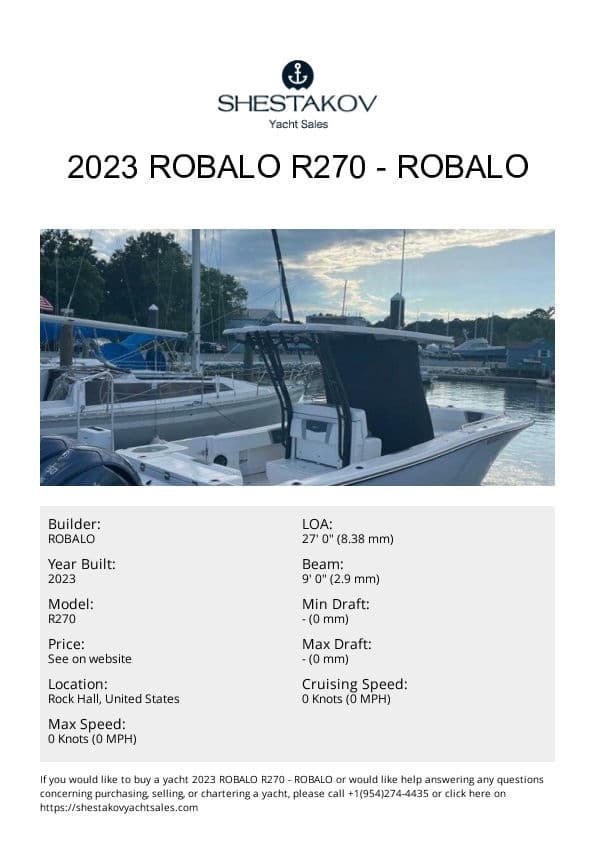 2023 Robalo R270 - R270 - 2023
