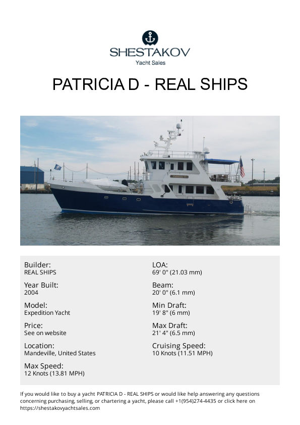 Patricia D - Expedition Yacht - 2004
